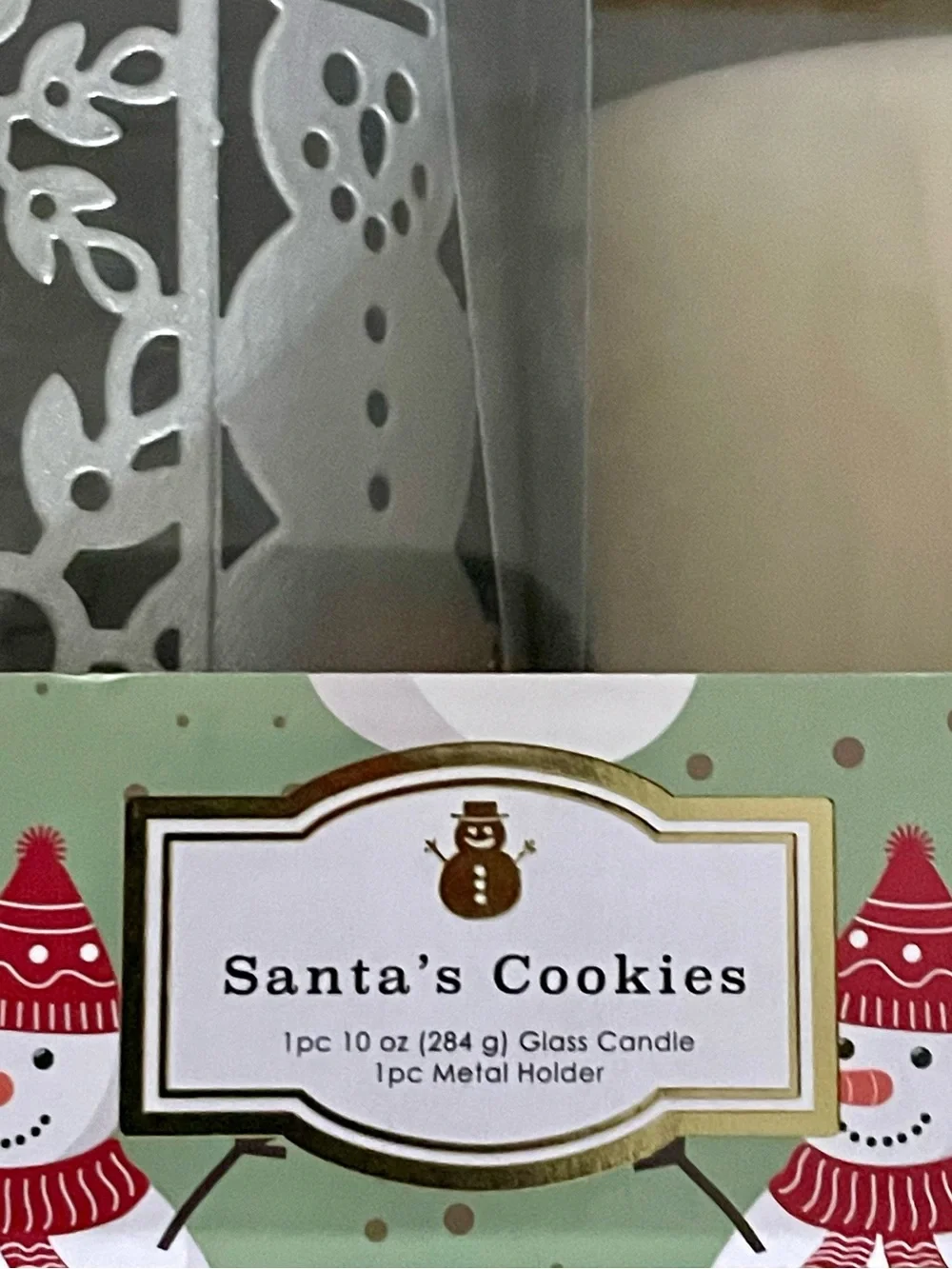 Santa’s Cookies Holiday Candle & Holder Gift Set -NEW